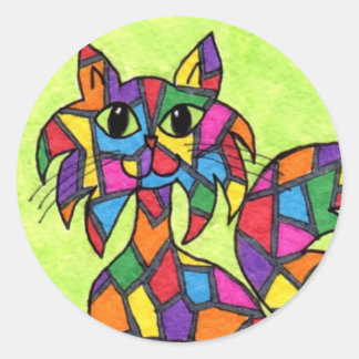 Adesivo Gatinho de vidro retido
