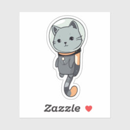 Adesivo Gatinho do Astronauta de Kawaii
