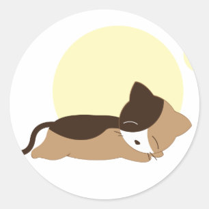 Adesivo Gatinho Dormindo