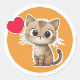 Adesivo Gatinho Fofo