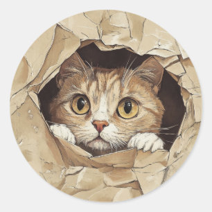 Adesivo Gatinho Fofo e Brincalhão