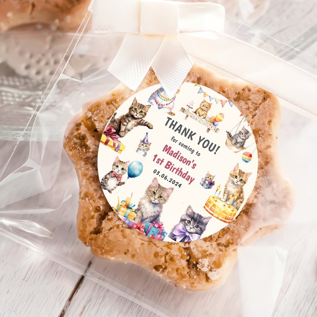 Adesivo Gatinho Gato Gato-Gato-Gato-Gato-primeiro aniversa (Criador carregado)