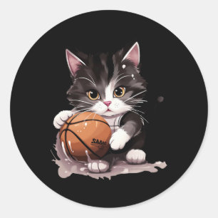 Adesivo Gatinho Gato Tuxedo Brincando Sketll Fãs de Esport