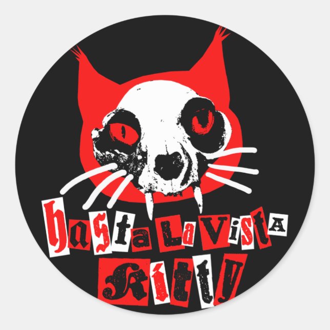 Adesivo Gatinho HASTA LA VISTA (Frente)