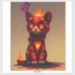 Adesivo Gatinho Inferno