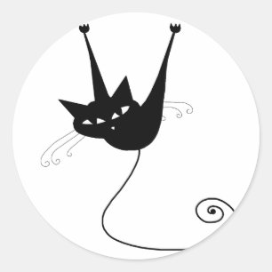 Adesivo Gatinho irrisório preto 1