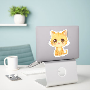 Adesivo Gatinho Laranja Cento