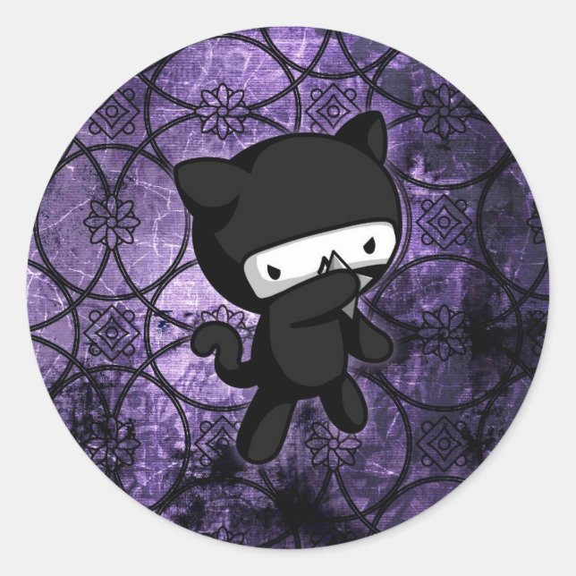 Adesivo Gatinho Ninja (Frente)