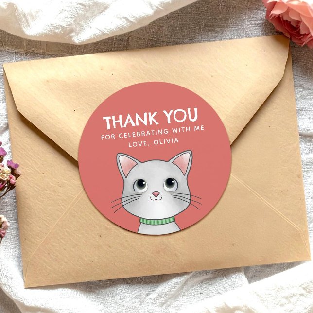 Adesivo Gatinho obrigado (Criador carregado)