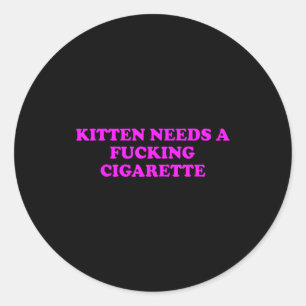 Adesivo Gatinho Precisa De Um Cigarro Forçado Meme De Gato
