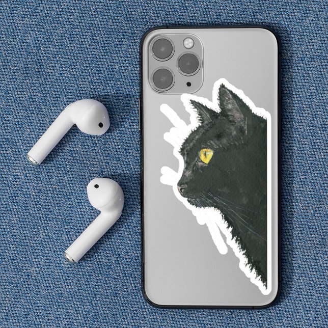 Adesivo Gatinho Preto de Pequim (Criador carregado)