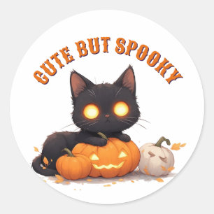 Adesivo Gatinho Preto Kawaii Doces ou Travessuras Hallowee