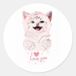 Adesivo Gatinho Rosa Bonito