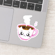 Gatinho rosa Kawaii - Taça de café