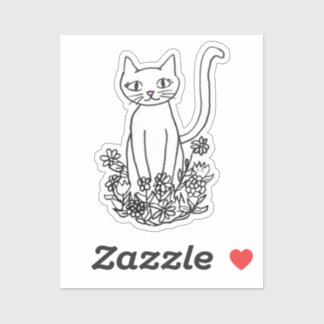 Adesivo Gatinho Sentado Bonito
