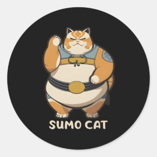 Adesivo Gatinho Sumo Cat Wrestler