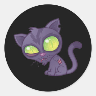 Adesivo Gatinho Zombie