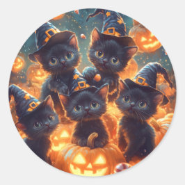 Adesivo Gatinhos de Gato Preto