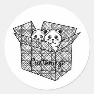 Adesivo Gatinhos em uma caixa Thunder_Cove