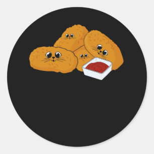 Adesivo Gatinhos Nuggets De Gato De Comida Rápida E Nugget