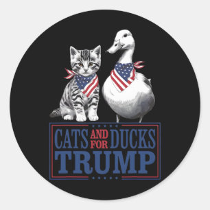 Adesivo Gatinhos Para Trump 2024 Gatos E Patos Para Trump 