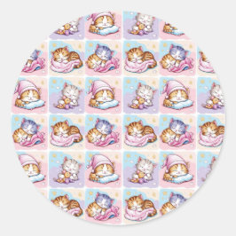 Adesivo Gatito de Sueños Classic Round