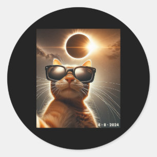 Adesivo Gato A Tomar Uma Selfie Com O Solar 2024 Eclipse W