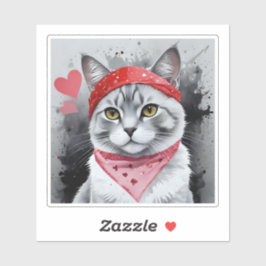 Adesivo Gato Adorável em Disfarce - Diversão Puro do Namor