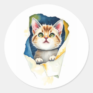 Adesivo Gato Adorável: Um Design Puro de Cuteness 🐾 ✨