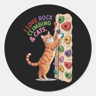 Adesivo Gato Amante de Escalada de Rocha Engraçado Humor d