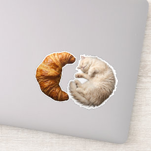 Adesivo Gato Amante de Padaria – Croissant Kitty