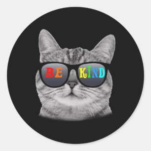 Adesivo Gato Anti-bullying Escolhe Ser Tipo Arco-Íris Long