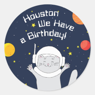 Adesivo Gato Astronauta Animal Com Capacete Espacial Clipa