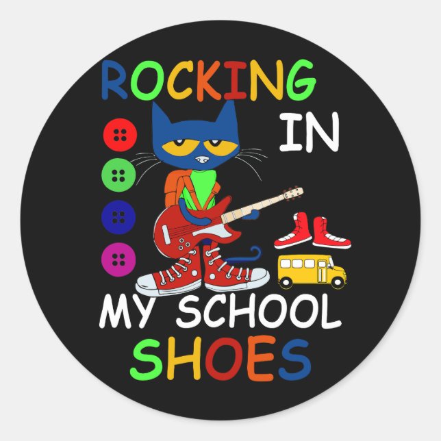 Adesivo Gato Atropelando Em Minha Calçado De Escola De Vol (Frente)