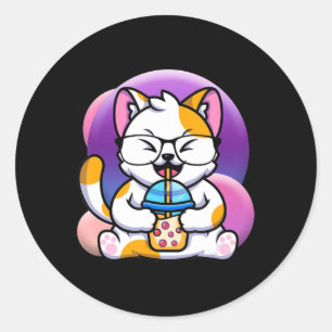 Adesivo gato boba come ramen anime kawaii neko gato comend