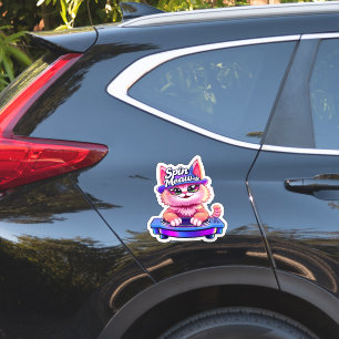 Adesivo "Gato Bonito DJ Spin Meow-Sic Sticker"