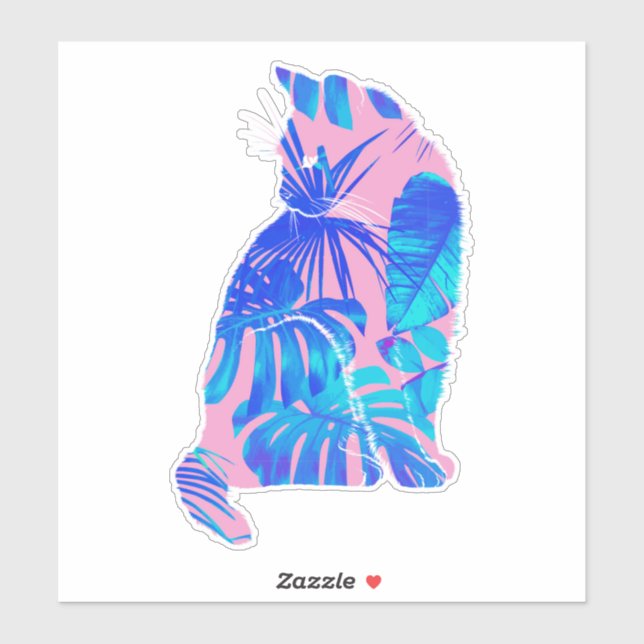 Adesivo gato botânico (Folha)