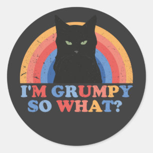 Adesivo Gato bravo Estou mal-humorado e daí gatos engraçad