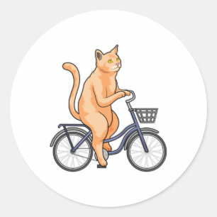 Adesivo Gato com Bicicleta