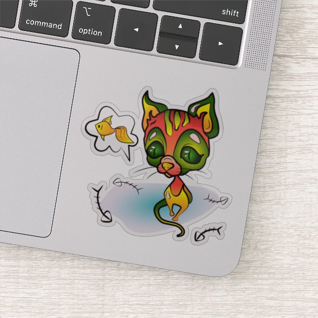 Adesivo Gato com fome (Detalhe)