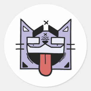 Adesivo Gato com língua