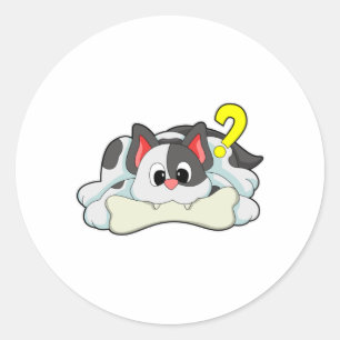 Adesivo Gato com Osso