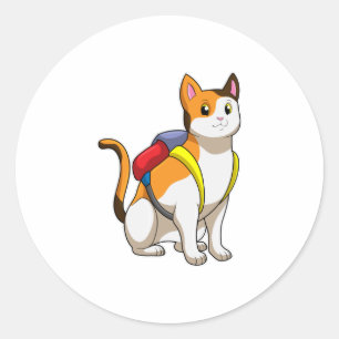 Adesivo Gato com Satchel