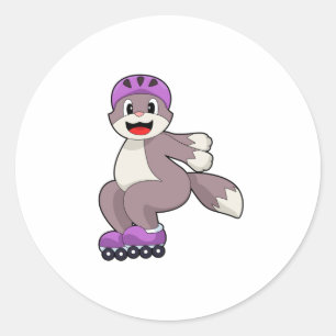 Adesivo Gato com skates