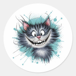 Adesivo Gato com sorriso.