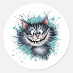 Adesivo Gato com sorriso.