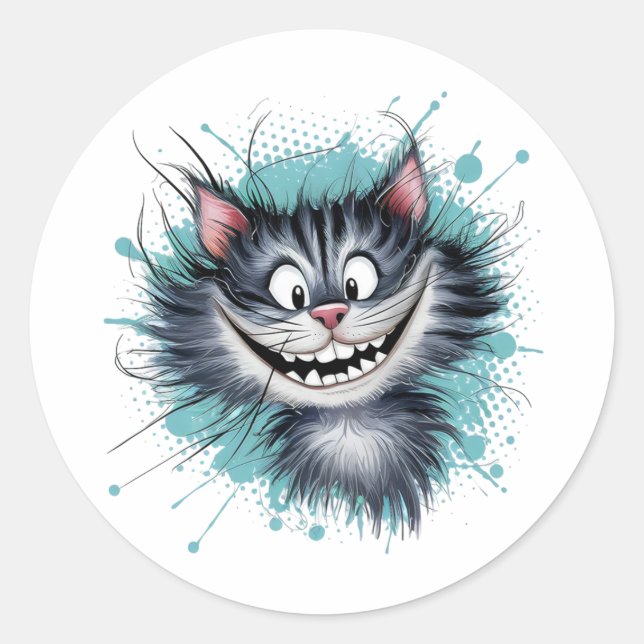 Adesivo Gato com sorriso. (Frente)