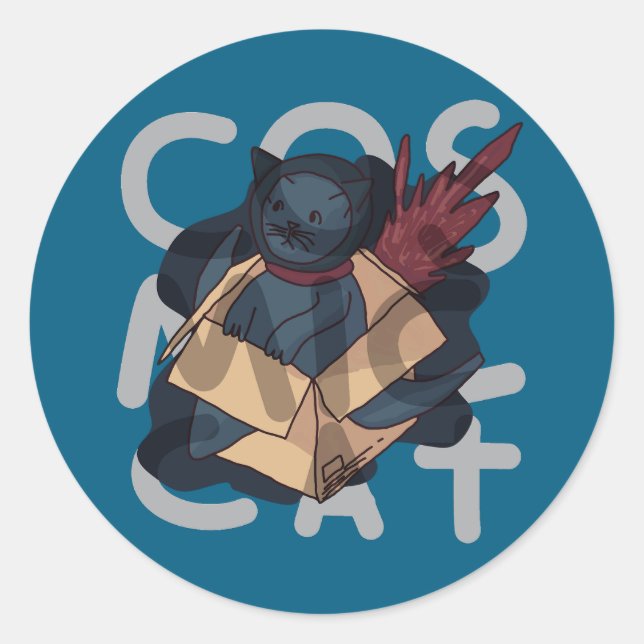 Adesivo Gato Cósmico (Frente)