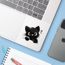 Adesivo Gato Curioso Personalizado