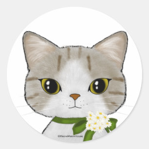 Adesivo Gato da Lua cheia